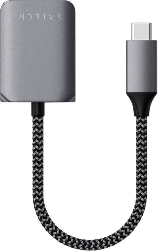 

Переходник (адаптер) USB 2.0 Type-C(m)-USB Type-C(f)+Jack 3.5 мм(f), серый Satechi (ST-UCAPDAM)