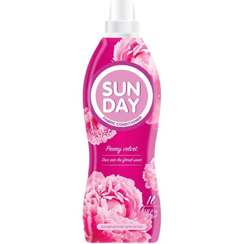

Кондиционер для белья Sunday Бархат пиона, 1л, Бархат пиона