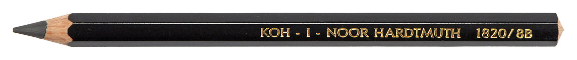 

Карандаш чернографитный 8B, шестигранная форма, черный, KOH-I-NOOR Jumbo 1820 (182008B015KS), 1820