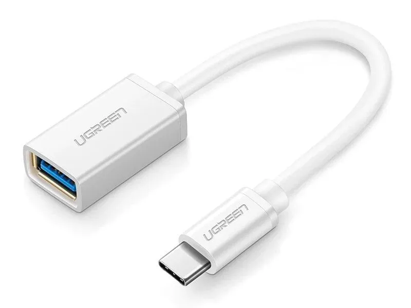 

Кабель-переходник (адаптер) USB Type-C-USB, OTG, 15см, белый UGREEN US154 (30702), US154