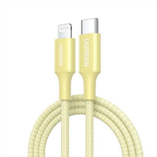 

Кабель USB 2.0 Type-C(m)-Lightning 8-pin(m), экранированный, 3A быстрая зарядка, 1м, желтый UGREEN US532 (90492), US532