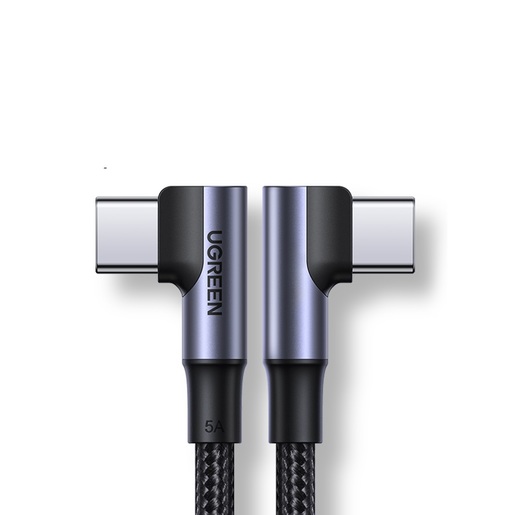 

Кабель USB Type-C(m)-USB Type-C(m), угловой, экранированный, 5A быстрая зарядка, 3м, черный UGREEN US335 (10357), US335