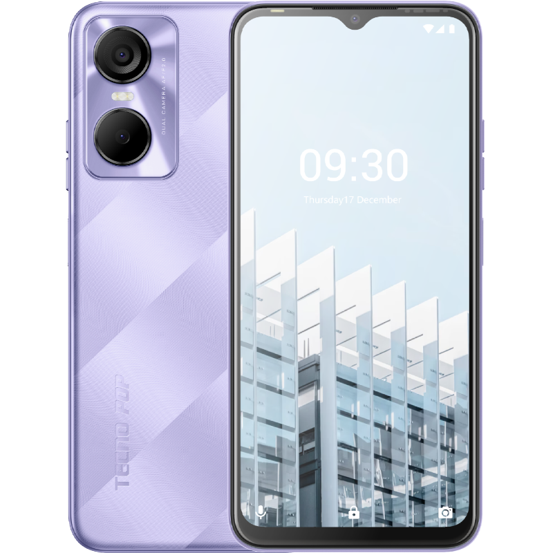 

Смартфон Tecno POP 6 Pro, 6.6" 720x1612 TN, MediaTek Helio A22, 2Gb RAM, 32Gb, 3G/4G, Wi-Fi, BT, 2xCam, 2-Sim, 5000 мА⋅ч, Micro-USB, Android, фиолетовый (TCN-BE8.32.PU), Голубой;черный, POP 6 Pro