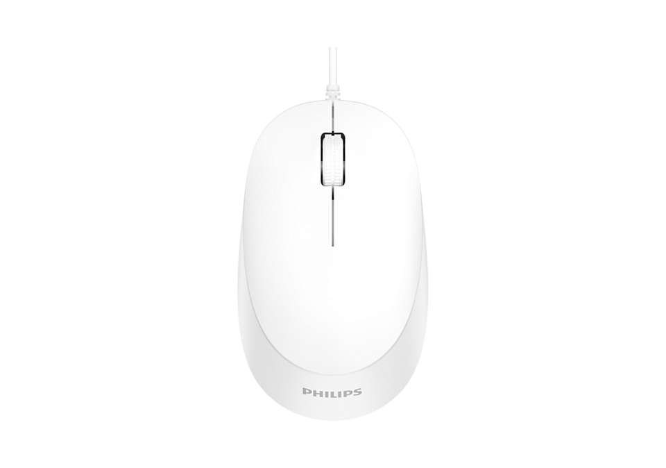 

Мышь проводная PHILIPS SPK7207, 1200dpi, USB, белый (SPK7207W/01), SPK7207
