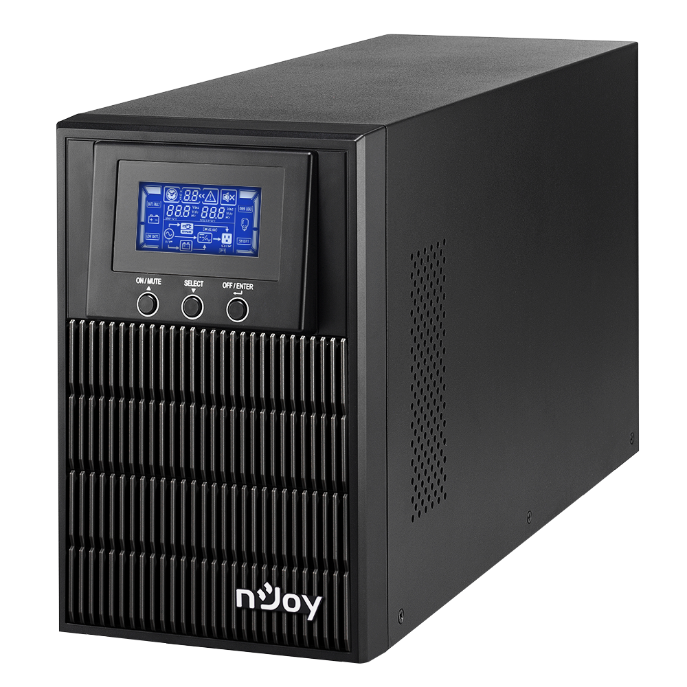 ИБП nJoy Aten Pro 2000 Schuko On-line, 2000 В·А, 1.8 кВт, EURO, розеток - 3, USB, черный (PWUP-OL200AP-AZ01B)