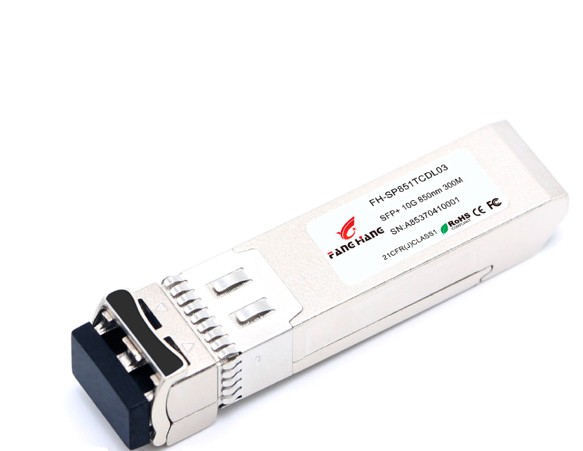 Модуль SFP+ FangHang FH-SP851TCDL03, 300m, LC Duplex, Tx:850 нм, Rx:850 нм, 10 Гбит/с, MM, DDM (FH-SP851TCDL03) б/у, цвет серебристый