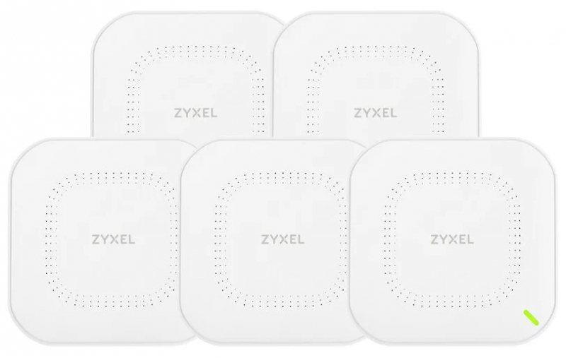 

Точка доступа ZYXEL NebulaFlex Pro WAC500, LAN: 1x1 Гбит/с, 802.11a/b/g/n/ac, 2.4 / 5 ГГц, до 1.17 Гбит/с, внутренних антенн: 4x4dBi, PoE, комплект 5шт. (WAC500-EU0105F), NebulaFlex Pro WAC500
