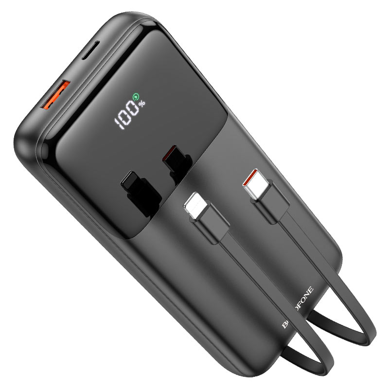 

Портативный аккумулятор (Powerbank) Borofone BJ22A 22.5W+PD20W, 20000mAh, 2xUSB, 3A, Type-C, QC, черный (6974443384581), BJ22A 22.5W+PD20W