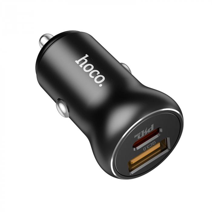 

Автомобильное зарядное устройство Hoco NZ5, USB, 1xUSB Type C, 5А, 30 Вт, QC, PD, черный (900460), NZ5