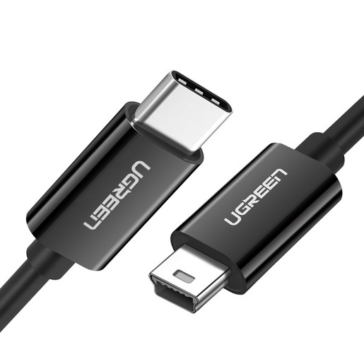 

Кабель USB Type-C-Mini USB, экранированный, 1м, черный UGREEN US242 (50445), US242