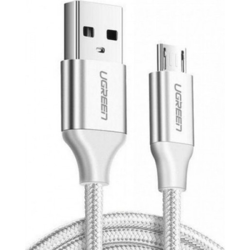 

Кабель USB-Micro USB, быстрая зарядка, 2A 1 м, серебристый UGREEN US290 (60151), US290