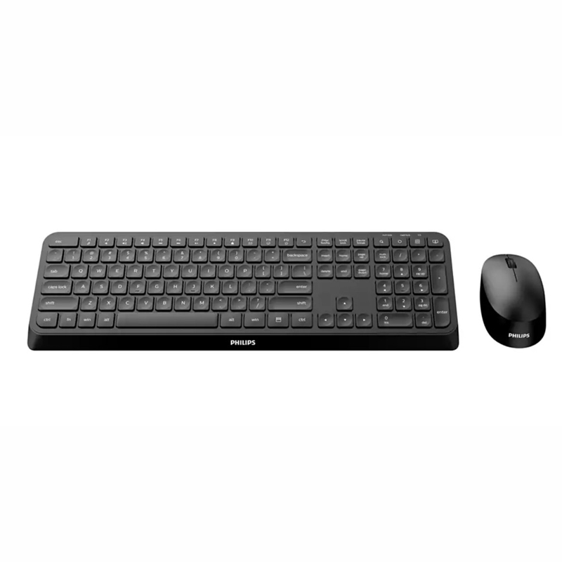 Клавиатура + мышь Philips SPT6307B, USB, радиоканал, черный