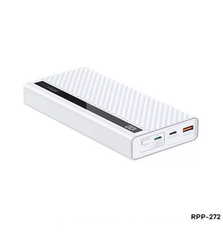 

Портативный аккумулятор (Powerbank) Remax Hunyo II RPP-272, 22500mAh, 3xUSB, 3A, Type-C, QC, белый (6954851221111), Hunyo II RPP-272