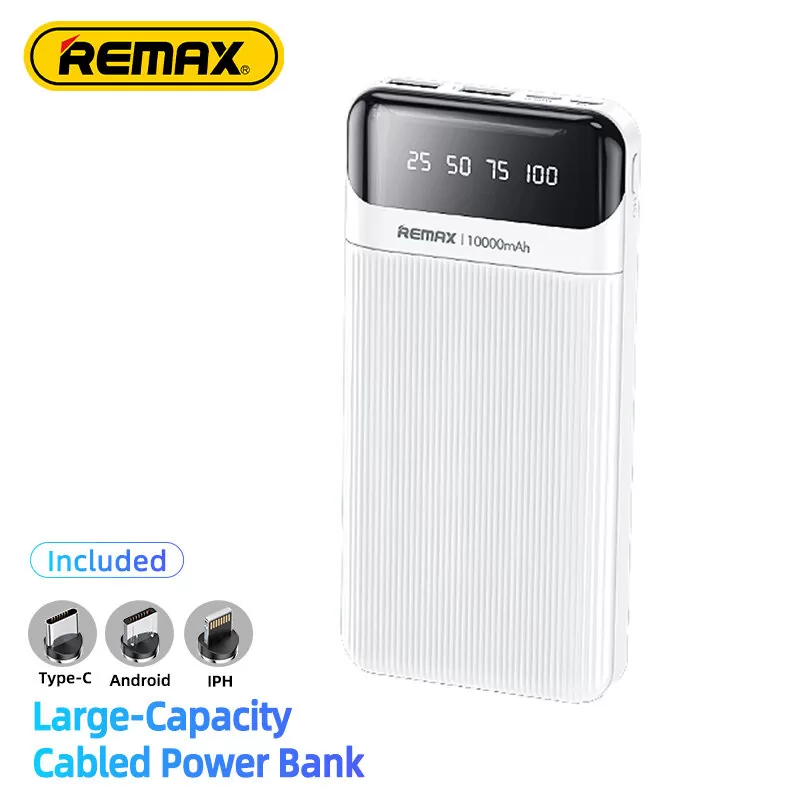 

Портативный аккумулятор (Powerbank) Remax Lesu RPP-93, 10000mAh, 2xUSB, 2A, QC, белый (6954851205159), Lesu RPP-93