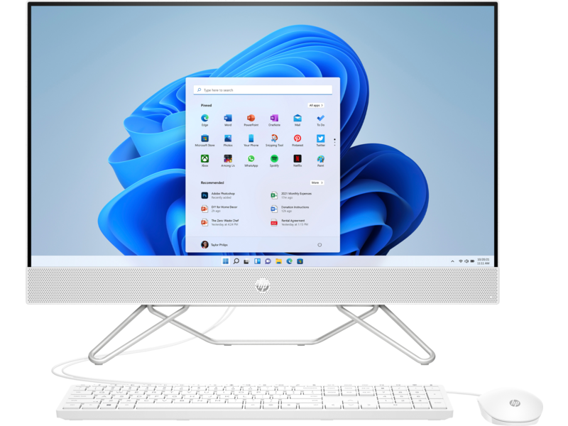 

Моноблок HP All-in-One 27-cb0009ur 27" 1920x1080, AMD Ryzen 3 5300U 2.6GHz, 16Gb RAM, 512Gb SSD, WiFi, BT, Cam, Windows 11, белый/серебристый, клавиатура, мышь (58J90EA), 27-cb0009ur