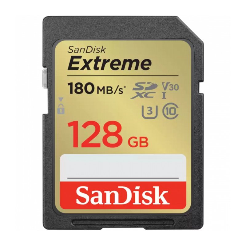 Карта памяти 128Gb SDXC Sandisk Extreme Class 10 UHS-I U3 V30 (SDSDXVA-128G-GNCIN)