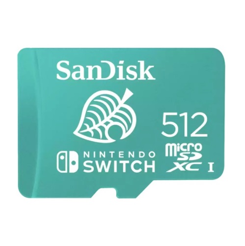 Карта памяти 512Gb microSD Sandisk Nintendo Switch Class 10 UHS-I V30 A1 (SDSQXAO-512G-GN3ZN)