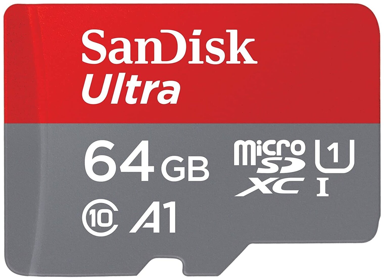 Карта памяти 64Gb microSD Sandisk Ultra Class 10 UHS-I V30 A1 (SDSQUAB-064G-GN6MN)