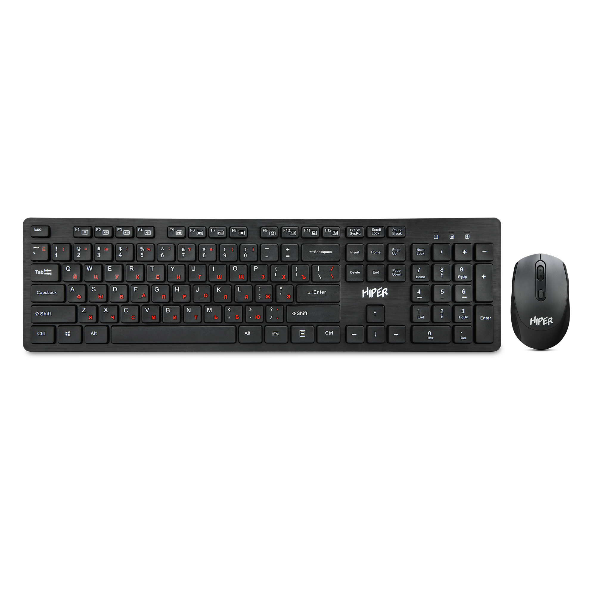 Клавиатура + мышь Hiper OSW-3000, беспроводная, USB, черный (OSW-3000)