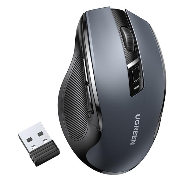 Мышь UGREEN MU006, Bluetooth/Радиоканал, черный