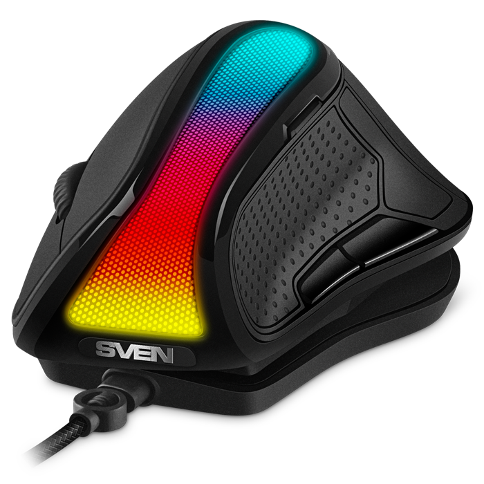 

Мышь проводная Sven RX-G890, 10000dpi, оптическая светодиодная, USB, черный (SV-021085), RX-G890