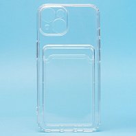 

Чехол-накладка SC276 для смартфона Apple iPhone 14, силикон, прозрачный (211908)