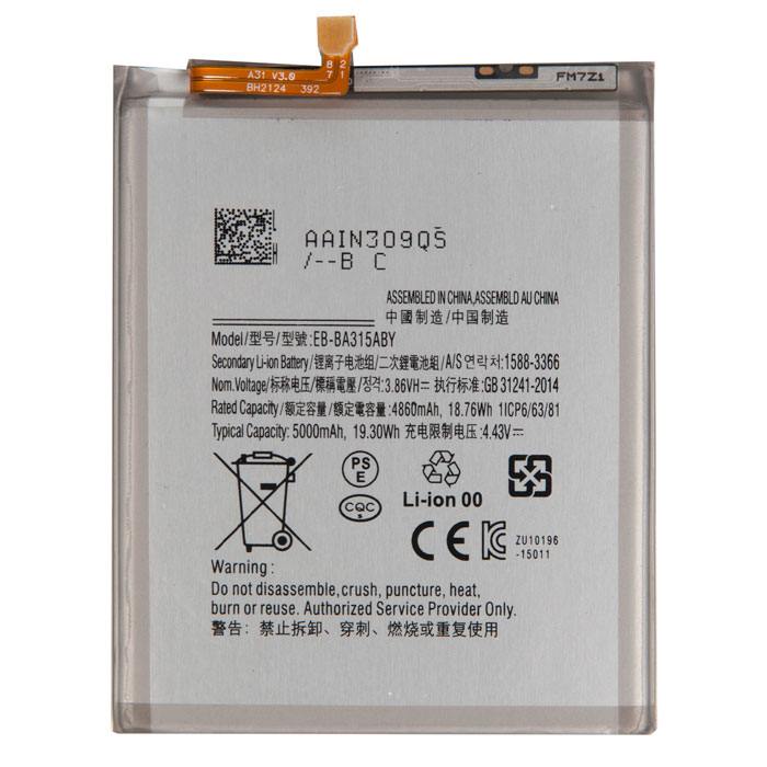

Аккумулятор SM-A315F/A315F для Samsung Galaxy A31, 4.43V, 5000mAh (898056), SM-A315F