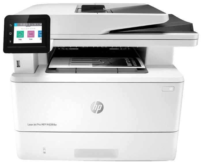 МФУ лазерный HP LaserJet Pro M428dw RU, A4, ч/б, 38стр/мин (A4 ч/б), 3600x600dpi, дуплекс, АПД-50 листов, сетевой, Wi-Fi, USB (W1A31A) Плохая упаковка