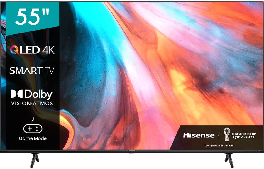 

Телевизор 55" Hisense 55E7HQ, 3840x2160, DVB-T /T2 /C, HDMIx4, USBx2, WiFi, Smart TV, черный (55E7HQ (ИМП)), 55E7HQ