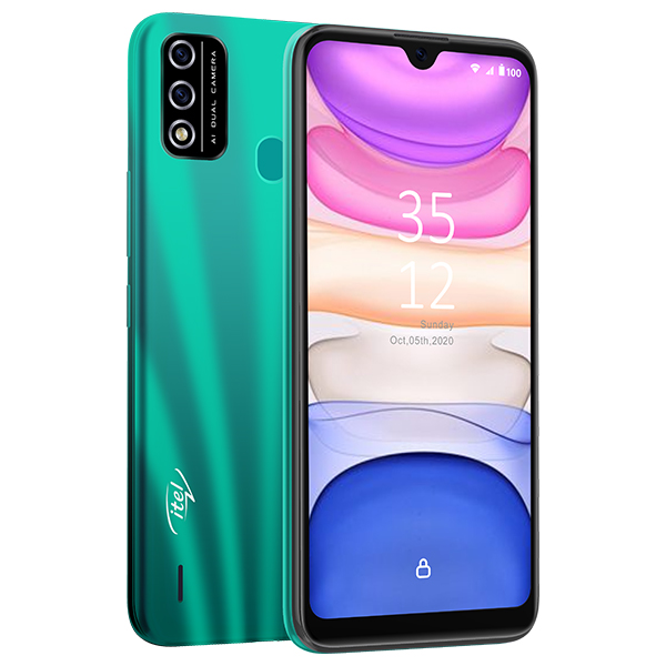 Смартфон ITEL A48, 6.1" 1440x720 IPS, 2Gb RAM, 32Gb, 3G/LTE, WiFi, BT, 2xCam, 2-Sim, 3000mAh, micro-USB, Android 10.0, зеленый б/у, отказ от покупки, следы эксплуатации, в комплекте кабель USB и ЗУ