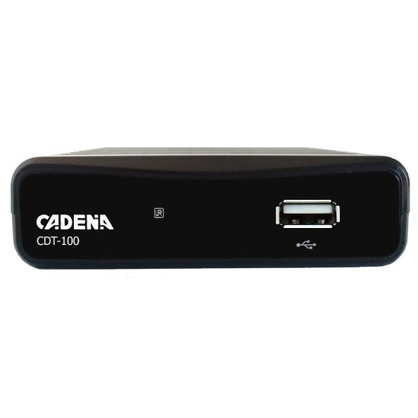 Приставка для цифрового ТВ Cadena CDT-100, DVB-T2 DVB-T, HDMI б/у, незначительные следы эксплуатации, полный комплект
