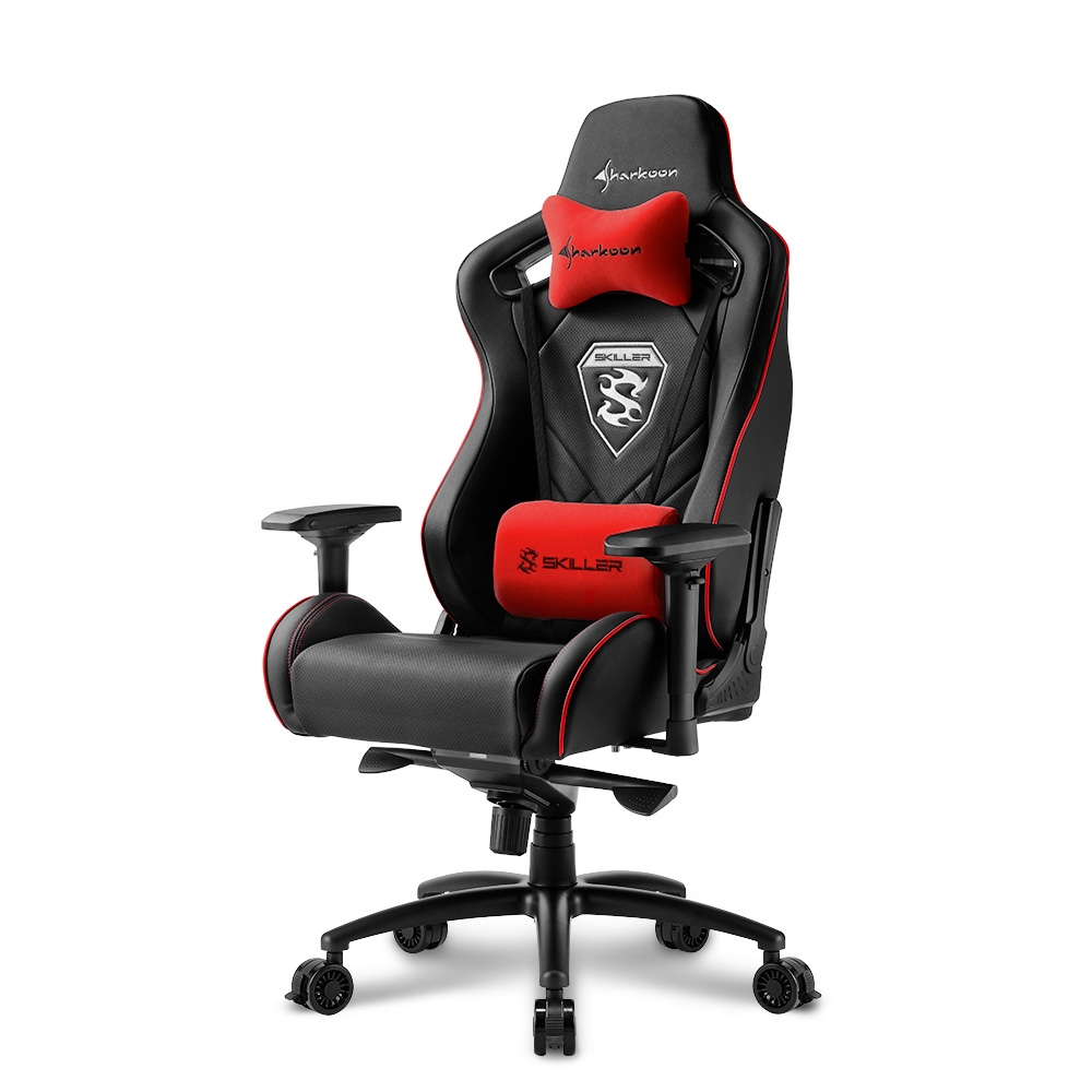 Кресло игровое Sharkoon Skiller SGS4 черный/красный (SKILLER SGS4 BK/RD) (Плохая упаковка)