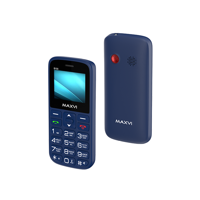 

Мобильный телефон MAXVI B100, 1.77" 160x128 QVGA, 32Mb RAM, 32Mb, BT, 2-Sim, 600 мА·ч, micro-USB, синий (B100 blue), B100