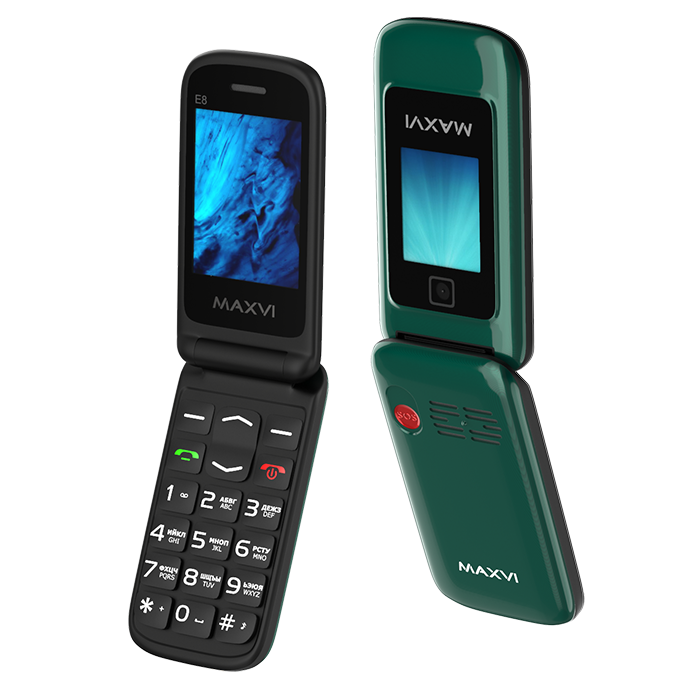 

Мобильный телефон MAXVI E8, 2.8" 320x240 QVGA, Spreadtrum SC6531, 32Mb RAM, 32Mb, BT, 1xCam, 2-Sim, 1250 мА·ч, micro-USB, зеленый (E8 green), E8