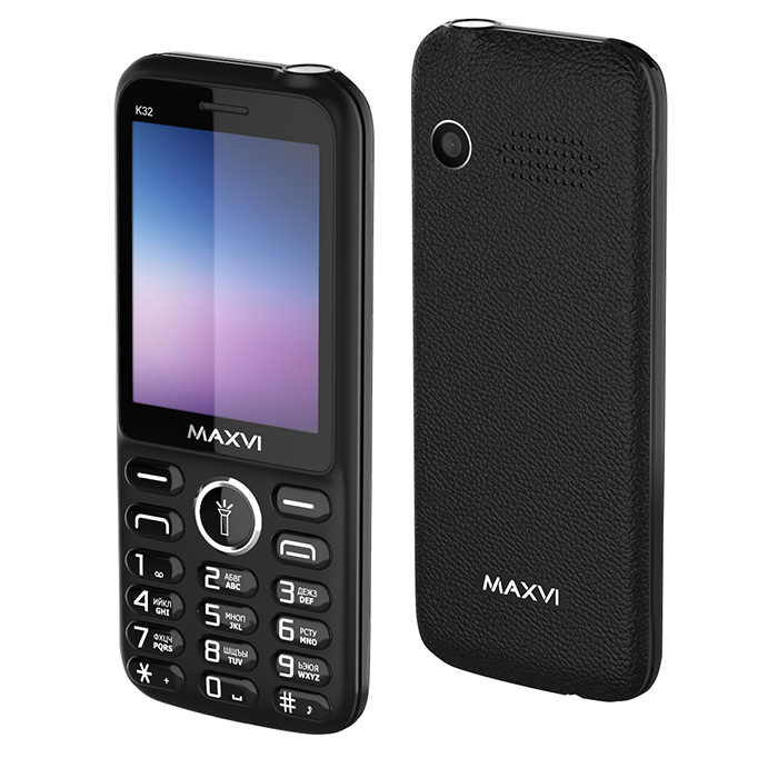 

Мобильный телефон MAXVI K32, 3.2" 320x240 TFT, MediaTek MTK6261D, 32Mb RAM, 32Mb, BT, 1xCam, 2-Sim, 1400 мА·ч, micro-USB, черный (K32 black), K32