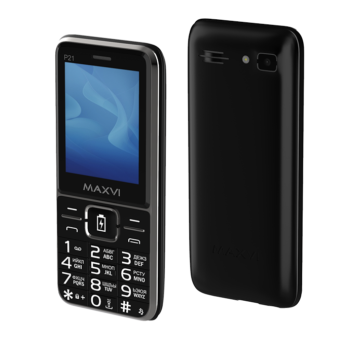 

Мобильный телефон MAXVI P21, 2.8" 320x240 TFT, Spreadtrum SC6531D, 32Mb RAM, 32Mb, BT, 1xCam, 2-Sim, 2500 мА·ч, micro-USB, черный (P21 black), P21