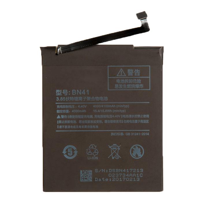 

Аккумулятор для Xiaomi Redmi Note 4, 4.4V, 4000mAh (740891), 0