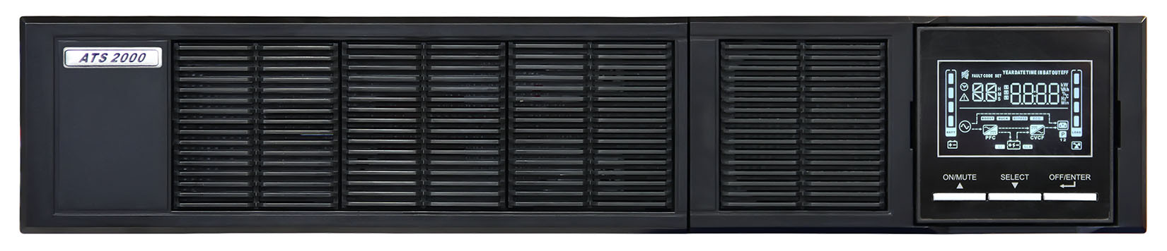 

ИБП АТС-КОНВЕРС OnePower Pro ATS 1000 R-BE, 1000 В·А, 1 кВт, IEC, розеток - 8, USB, черный (ATS 1000 R-BE), ATS 1000 R-BE