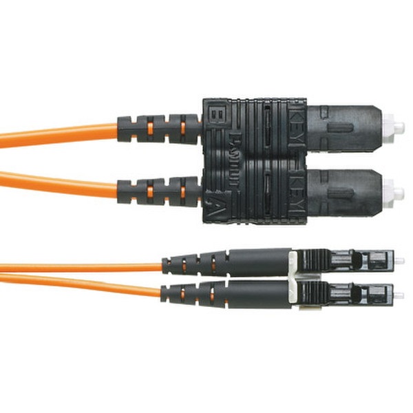Патч-корд оптический Panduit, LC, одномодовый, 9/125, OS1/OS2, двойной, 1м, оранжевый (F92ELLNSNSNM001)