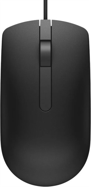 Мышь проводная Dell MS116, 1000dpi, оптическая светодиодная, USB, черный (570-AAJD)