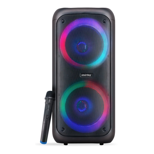 

Портативная акустика SmartBuy LAVA, 48 Вт, FM, AUX, USB, microSD, Bluetooth, подсветка, черный (SBS-5240), LAVA