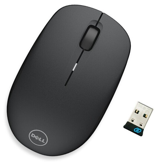 

Мышь беспроводная Dell WM126, 1000dpi, оптическая светодиодная, USB, черный (570-AAMO), WM126
