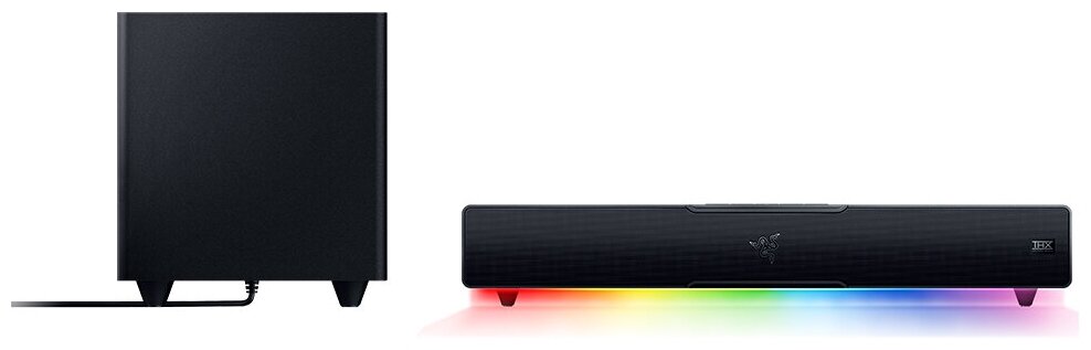 

Саундбар 1.1 RAZER Leviathan V2, 70 Вт, Bluetooth, подсветка, черный (RZ05-03920100-R3G1), Leviathan V2