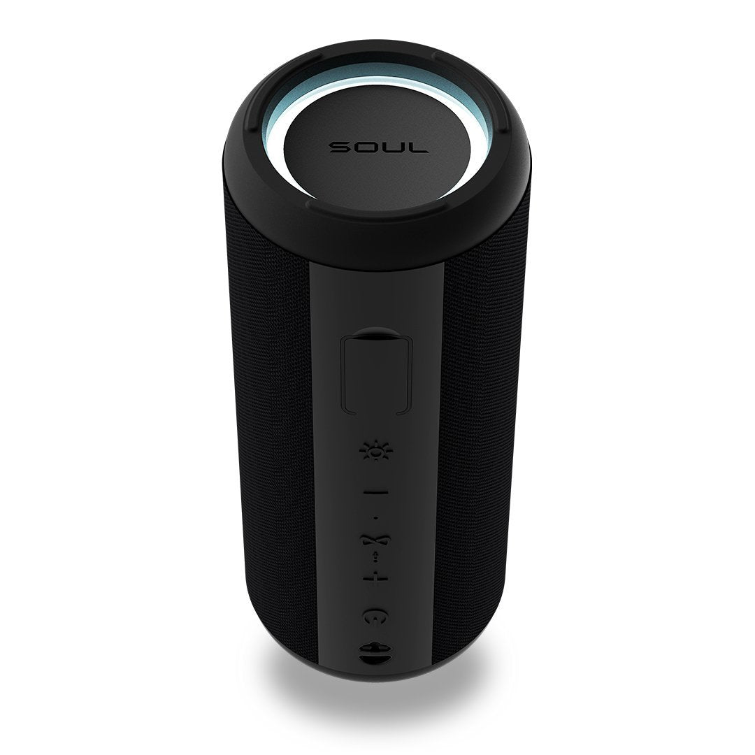 

Портативная акустика Soul Electronics S-STORM MAX, 20 Вт, AUX, USB, microSD, Bluetooth, подсветка, черный, S-STORM MAX