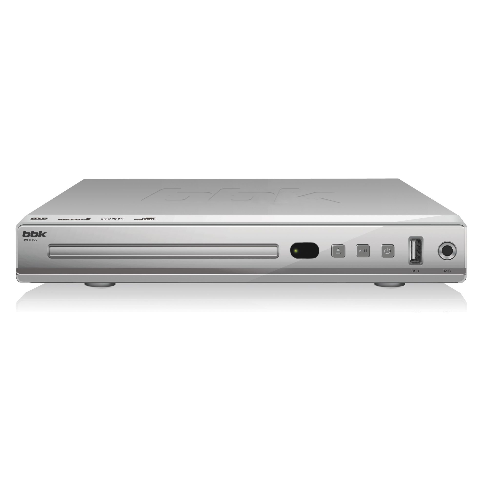 DVD-плеер BBK DVP035S, серебристый (DVP035S (S))