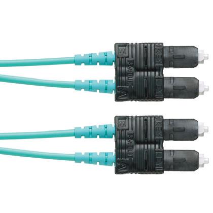 

Патч-корд оптический Panduit, SC/UPC-SC/UPC, многомодовый, 50/125, OM3, двойной, 2м, аквамарин (FX23LSNSNSNM002), 0