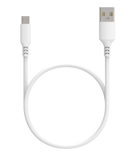 

Кабель USB 2.0(Am)-Micro USB 2.0(Bm), 2A, 1м, белый Maxvi MC-A01, MC-A01