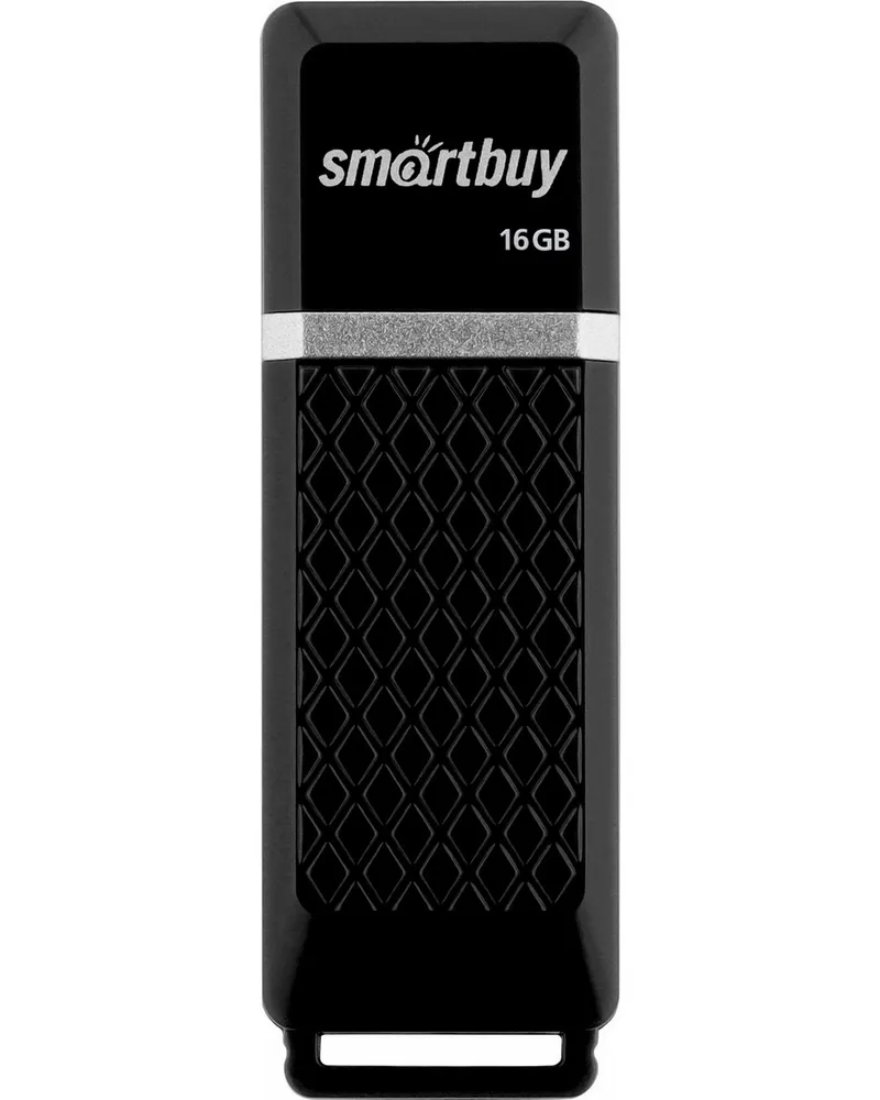 

Флешка 16Gb USB 2.0 SmartBuy Quartz, черный