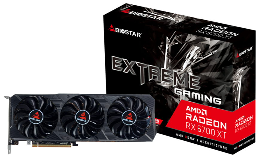 

Видеокарта BIOSTAR AMD Radeon RX 6700 XT, 12Gb DDR6, 192 бит, PCI-E, HDMI, 3DP, Retail (VA67S6TML9)