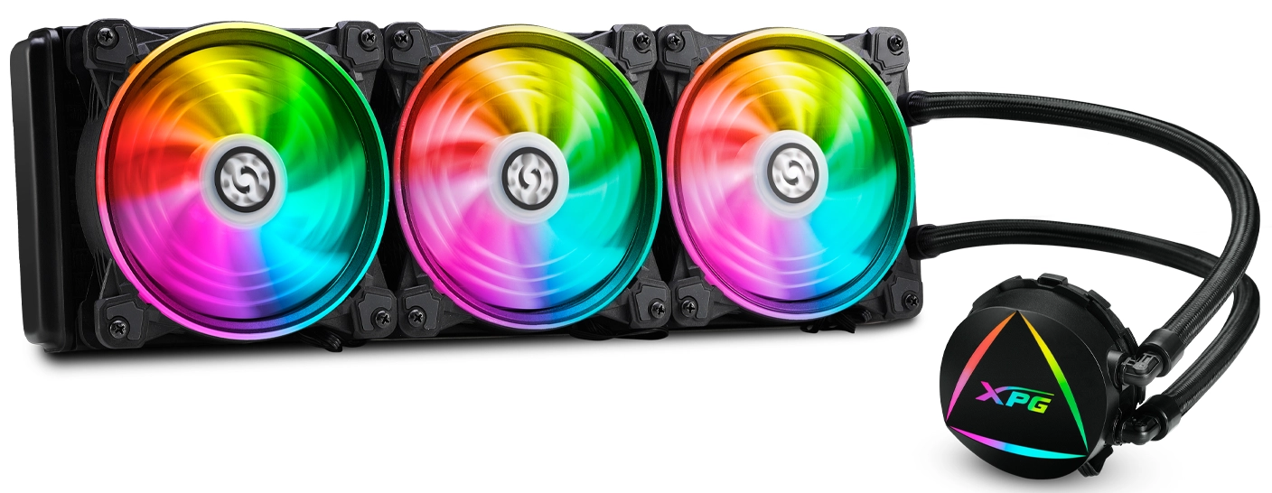 

Жидкостное охлаждение Adata XPG LEVANTE 360 для Socket 115x/2066/2011/2011-3/1356/1366/1200/AM4, 3x120мм, ARGB (LEVANTE360-BKCWW), XPG LEVANTE 360
